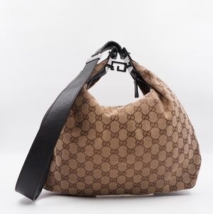 CD60 💖 Gucci GG Canvas Attache Hobo Sherry Line
